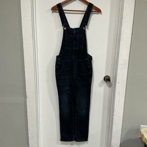 Fat Face UK Overall Jeans, Dark Blue Wash, Women's 2, Straight Leg, Stretch
